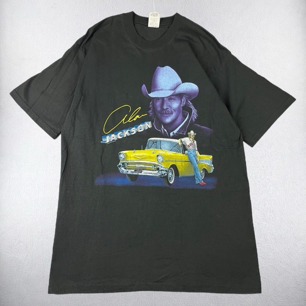 Vintage Alan Jackson T Shirt Mens Large Black Country Music Tour Graphic 1996